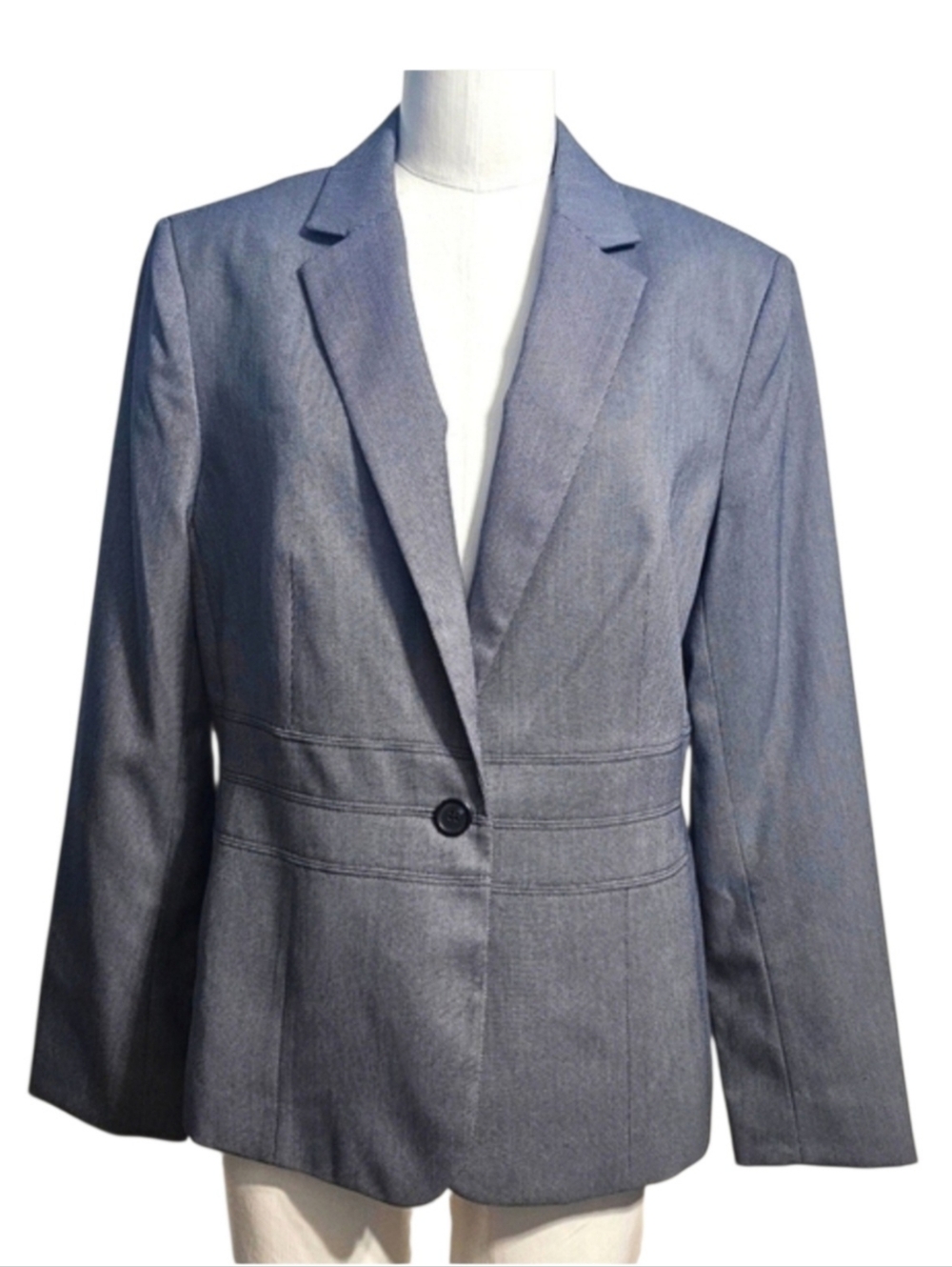 Jones New York Collection Women's The Emma Jacket Navy/White Classic Blazer 14